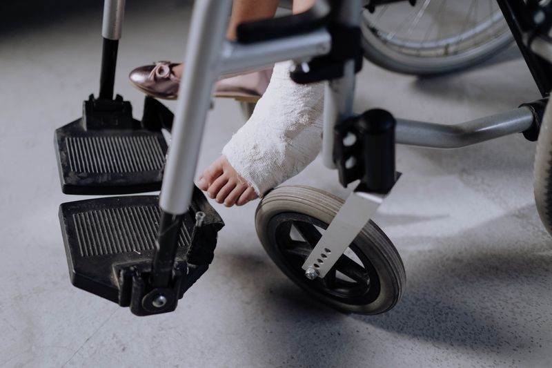 a person with an injured foot